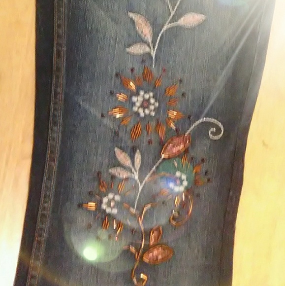 NWT. Copper and sterling beaded jeans by Howard's. - Picture 6 of 7